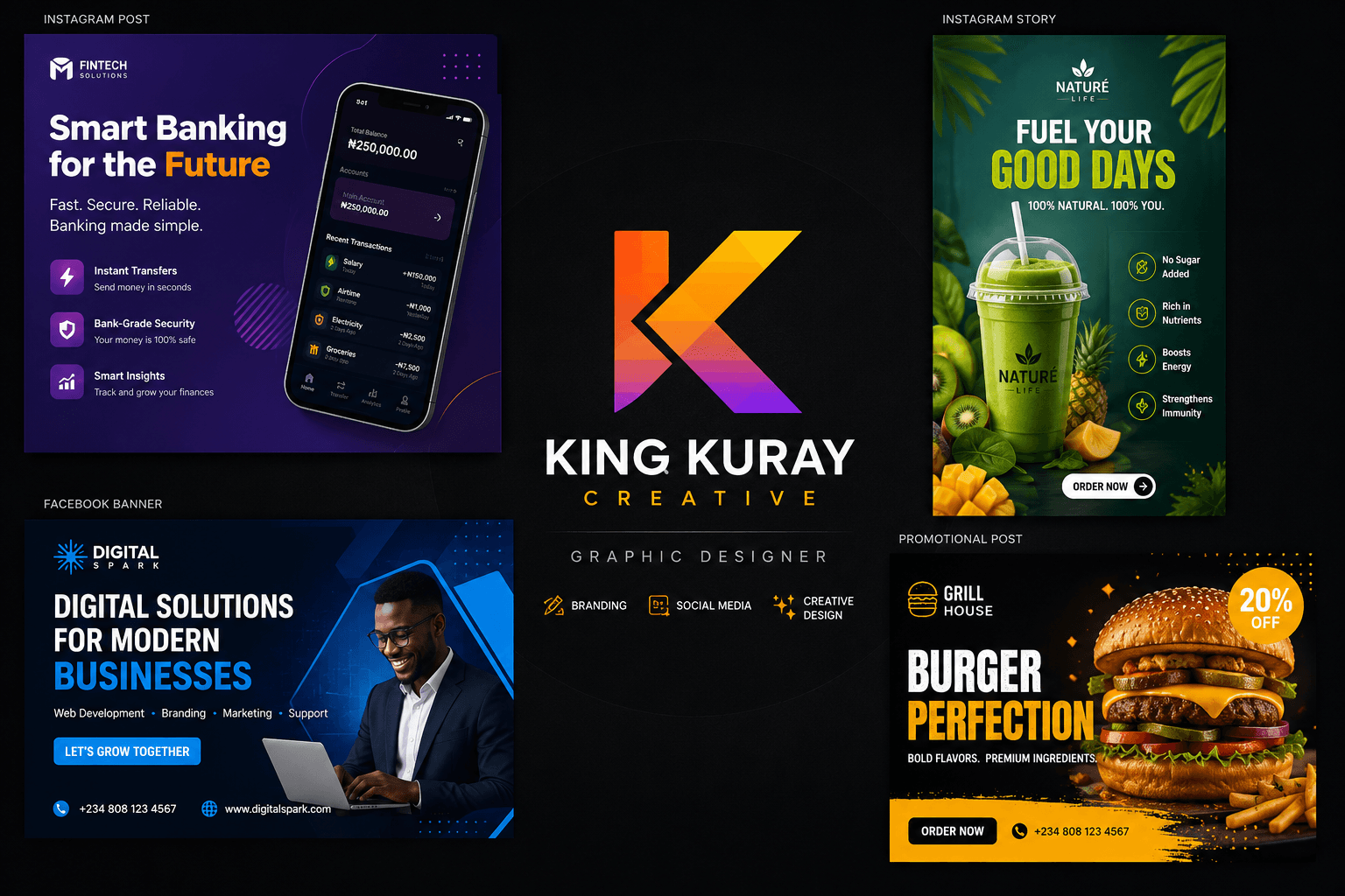 Professional Social Media Kit: Logos, Posts & Layouts