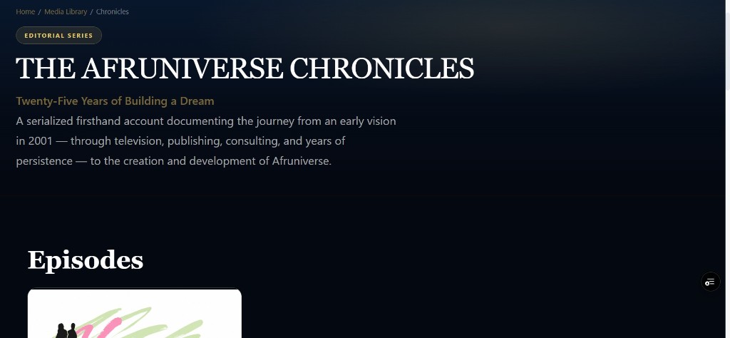 Prologue — The Afruniverse Chronicles